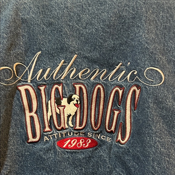 Big Dogs Blue and Gray Bomber Jacket 4x - Picture 3 of 9